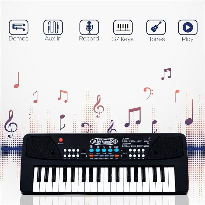 37 Keys Piano Keyboard Toy with Microphone