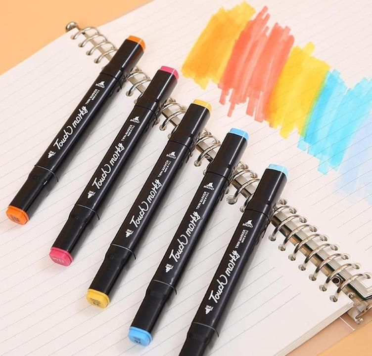 Twin Head Pen Set for Sketching ( Multicolor 24 Pcs)